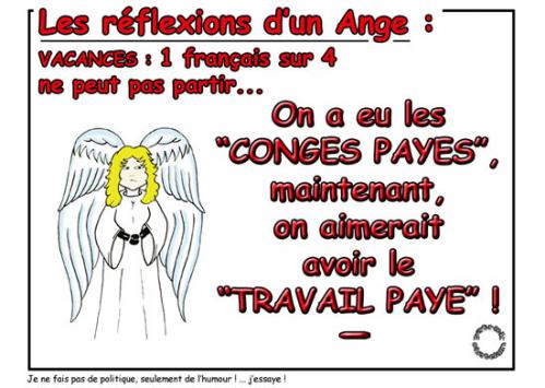 Cartoon: Les REFLEXIONS d un ANGE (medium) by chatelain tagged humour,ch,tis,patarsort,chatelain