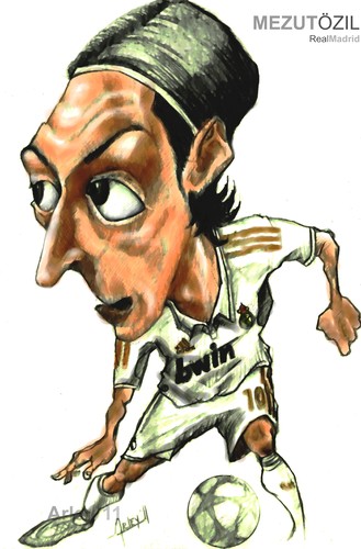 Cartoon: Mezut özil (medium) by Arley tagged caricatura,mezut,ozil,real,madrid,özil,futbol,caricature