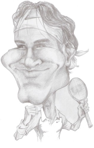 Cartoon: Roger Federer (medium) by Arley tagged tennis,tenis,roger,federer