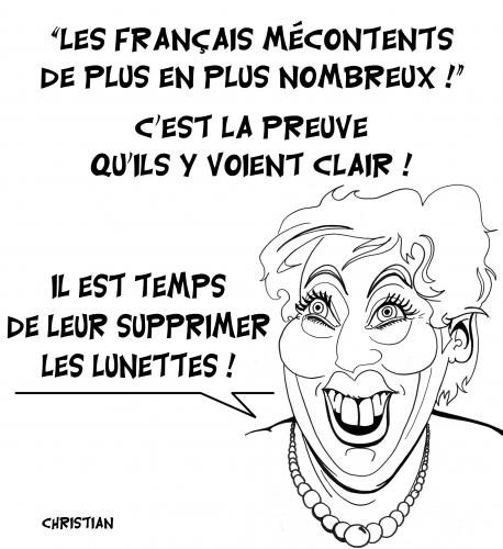 Cartoon: Logique Roselyne ! (medium) by CHRISTIAN tagged roselyne,bachelot,