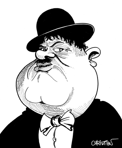 Cartoon: Oliver HARDY (medium) by CHRISTIAN tagged oliver,hardy