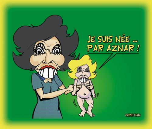 Cartoon: Qui est le pere de Rachida DATI (medium) by CHRISTIAN tagged dati,zohra,naissance