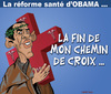 Cartoon: Joyeuses Paques et bonne sante ! (small) by CHRISTIAN tagged obama,reforme,sante