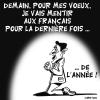 Cartoon: VOEUX DE LA PRESIDENCE ... (small) by CHRISTIAN tagged voeux,sarkozy,nouvel,an