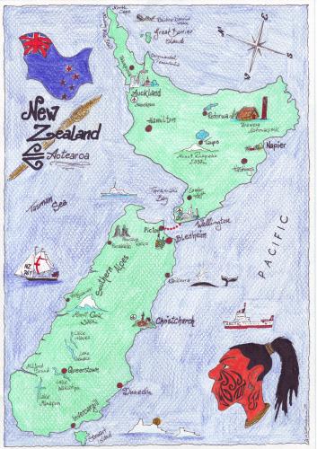 Cartoon: Neuseeland (medium) by mescalero tagged mescalero