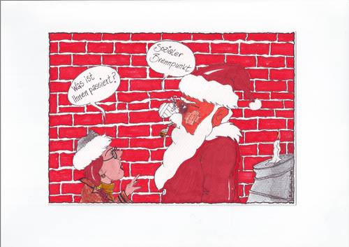 Cartoon: Weihnachtsmotive (medium) by mescalero tagged weihnachtspostkartenmotive