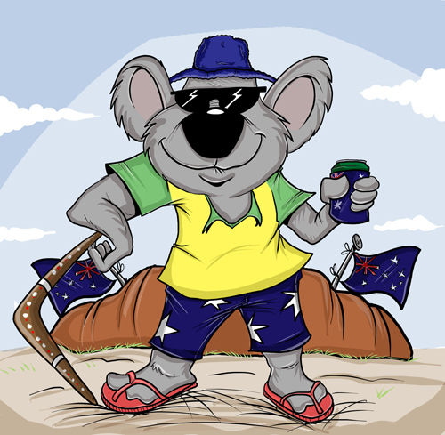 Cartoon: Proud Aussie (medium) by tooned tagged cartoons,caricature,comics