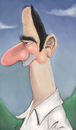 Cartoon: Long neck man (small) by tooned tagged cartoons,caricature,illustrati