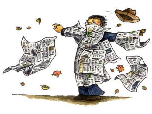Cartoon: Zeitung - Newspaper (medium) by Abonaut tagged zeitung,tageszeitung,tbm,papertown,abovalley