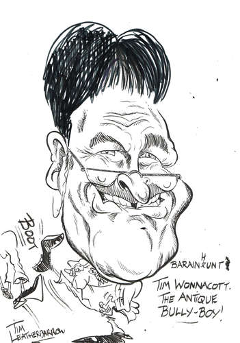 Cartoon: TIM WOLLACOTT (medium) by Tim Leatherbarrow tagged tomwalacott,antiques,bargainhunt,timleatherbarrow,televisionantiquepresenter