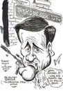Cartoon: ROBERT VAUGHN-NAPOLEAN SOLO (small) by Tim Leatherbarrow tagged napolean,solo,robert,vaughn,uncle,spy,television