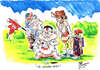 Cartoon: THE SAMURAI SPIRIT (small) by Tim Leatherbarrow tagged samurai,harakara,suicide,golf,sepuku,timleatherbarrow