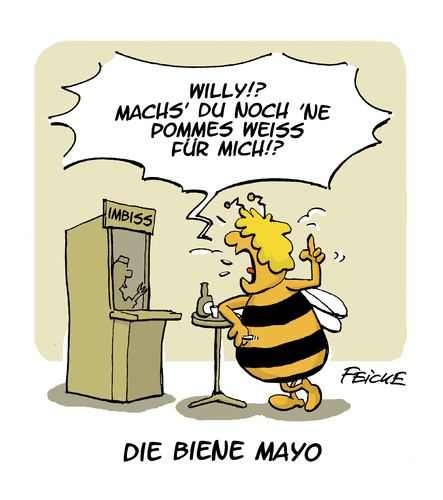 Cartoon: Die Biene Maja (medium) by FEICKE tagged biene,maja,wespe,insekt,honig,tv,serie,willy,karel,gott,majonaise,mayonaise,biene,maja,wespe,insekt,honig,tv,serie,willy,karel,gott,majonaise,mayonaise