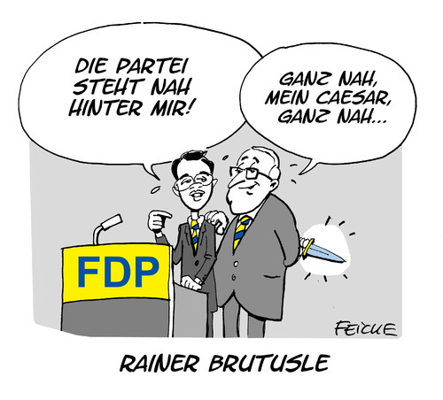 Cartoon: Iden der FDP (medium) by FEICKE tagged fdp,freie,demokraten,liberale,rösler,brüderle,partei,umfragetief,dolchstoß,brutus,caesar,fdp,freie,demokraten,liberale,rösler,brüderle,partei,umfragetief,dolchstoß,brutus,caesar
