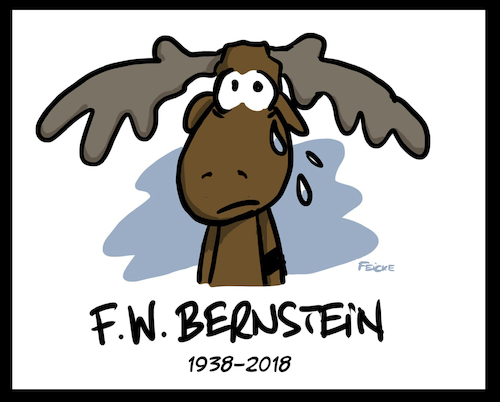 Cartoon: In Memoriam  FW Bernstein (medium) by FEICKE tagged hommage,bernstein,frankfurter,schue,satire,karikatur,zeichner
