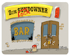 Cartoon: sundowner (small) by FEICKE tagged bar,pub,gastronomie,corona,lockdown