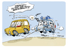 Cartoon: Verfolgungsjagd (small) by FEICKE tagged polizei,räuber,jagd,verkehr,regeln