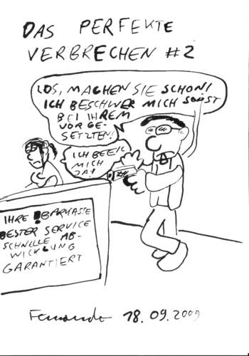Cartoon: Das perfekte Verbrechen Nr.2 (medium) by Fernando tagged kriminalität,krimi,banküberfall,bank