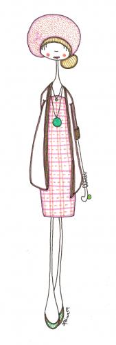 Cartoon: Commission work (medium) by maicen tagged illustration,drawing,girl,hair,dress,maicen,beanie