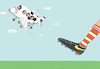 Cartoon: Airplane (small) by Sergei Belozerov tagged airplane,flugzeug,fly,fliegen,sport,soccer,fußball,ball,fussballspieler