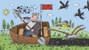 Cartoon: das Rudern (small) by Sergei Belozerov tagged rudern,pfluegen,boat,ackern,meer,ozean,erde