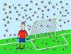 Cartoon: hagelfall (small) by Sergei Belozerov tagged hagel hail torwart goalkeeper fussball ball