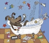 Cartoon: Home Alone (small) by Sergei Belozerov tagged dog,music,bath,wine