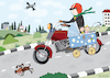 Cartoon: Seitenwagen (small) by Sergei Belozerov tagged motorrad,biker,motorradfahrer,seitenwagen,beiwagen,kinderwagen,motorbike,sidecar,pram,babtcarriage,motorcycle,racing,rennsport,babysitting