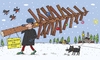 Cartoon: The Artificial Christmas Tree (small) by Sergei Belozerov tagged new,year,tree,christmas,ornament,tannenbaum,pine,fir,weihnachten