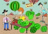 Cartoon: watermelon (small) by Sergei Belozerov tagged watermelon