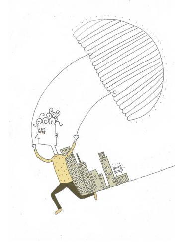 Cartoon: Parachute (medium) by jannis tagged people