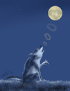 Cartoon: Loneliness (small) by Elkin tagged loneliness wolf moon fullmoon night