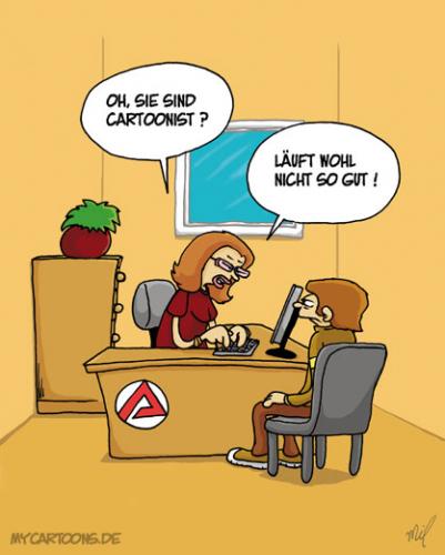 Cartoon: Cartoonisten  Schicksal (medium) by mil tagged cartoonist,arbeit,mil