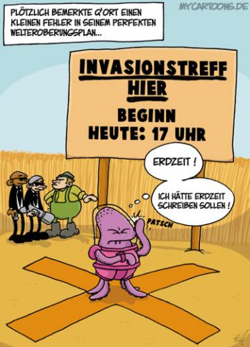 Cartoon: Ein einfacher Plan (medium) by mil tagged alien,plan,invasion,fehler,mil
