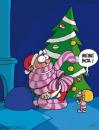 Cartoon: Des einen Freud ... (small) by mil tagged christmas cartoon mil weihnachtsmann geschenke schlange