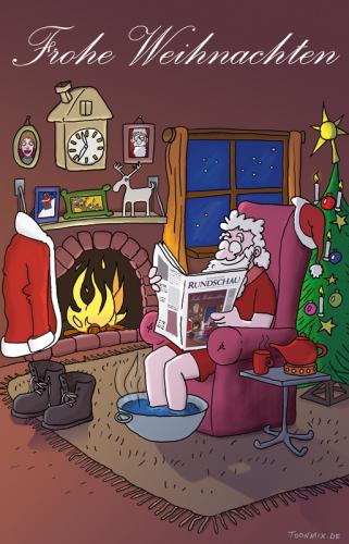 Cartoon: Weihnachten für Alle (medium) by Toonmix tagged weihnachten,christmas,santa,claus,weihnachtsmann,fest