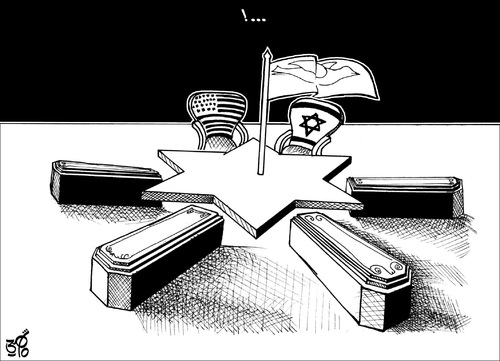 Cartoon: Dead Peace (medium) by samir alramahi tagged israel,ramahi,arab,peace,palestine,politics