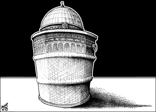 Cartoon: dom rock (medium) by samir alramahi tagged oil,arab,politics,ramahi,cartoon,palestine