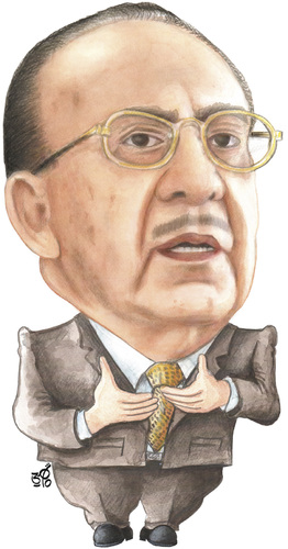Cartoon: TAHER HEKMAT of Jordan (medium) by samir alramahi tagged taher,hekmat,jordan,politics,arab,ramahi,cartoon,portrait
