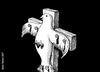 Cartoon: Dove on the Cross (small) by samir alramahi tagged dove,cross,peace,ramahi
