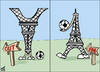 Cartoon: france in. france out (small) by samir alramahi tagged france,world,cup,football,south,africa