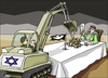 Cartoon: Negotiation (small) by samir alramahi tagged israel,palestine,arab,negotiation,ramahi