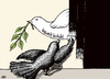 Cartoon: peace (small) by samir alramahi tagged peace dove arab israel palestine ramahi