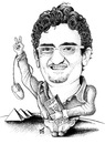 Cartoon: Wael Ghonim of Egypt (small) by samir alramahi tagged egypt mubarak arab wael ghonim egyptian revolution ramahi cartoon