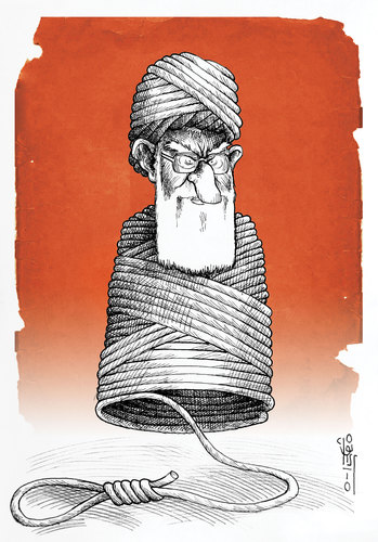 Cartoon: Iranian supreme leader (medium) by Kianoush tagged executions,islamic,republic,iran