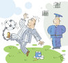 Cartoon: wordless (small) by Sergey Repiov tagged football