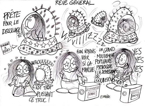 Cartoon: General dreaming (medium) by Valere tagged dream,french,government,demission