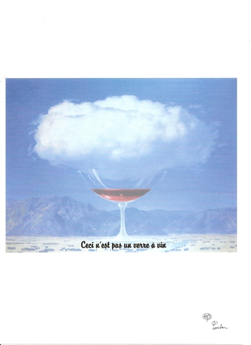 Cartoon: Das ist kein Weinglas! (medium) by Erwin Pischel tagged magritte,wolke,wein,weinglas,cognacglas,pischel