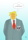 Cartoon: I am a Hohenzoller! (small) by Erwin Pischel tagged trump,usa,us,präsident,zoll,zöllner,zollamt,steuer,tariff,weltwirtschaft,rezession,dekret,wirtschaft,aktienkurs,aktienmarkt,talfahrt,krise,wirtschaftskrise,inflation,konkurrenz,verteuerung,politik,wirtschaftspolitik,handel,handelspolitik,politiker,amerika,republikaner,demokraten,zollpolitik,steuerpolitik,wahlversprechen,macht,willkür,rücksichtslosigkeit,dummheit,hohenzoller,hohenzollern,dynastie,geschichte,burg,wappen,krawatte,größenwahn,egoismus,lügner,egoist,pischel