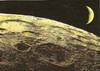 Cartoon: Looking from the Earth to Moon (small) by Erwin Pischel tagged moon,mond,earth,erde,environmental,pollution,disaster,umweltzerstörung,umweltkatastrophe,umweltbelastung,krater,crater,horizon,horizont,pischel